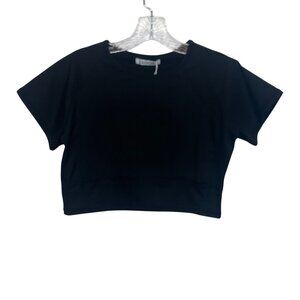 Jaoora Womens Crop Top Stretchy Black Size Medium New